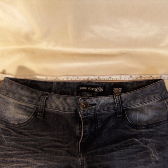 "Paris Blues" Dark Washed Slightly Distressed Jeans Size 7 Skinny - Picture 7 of 11